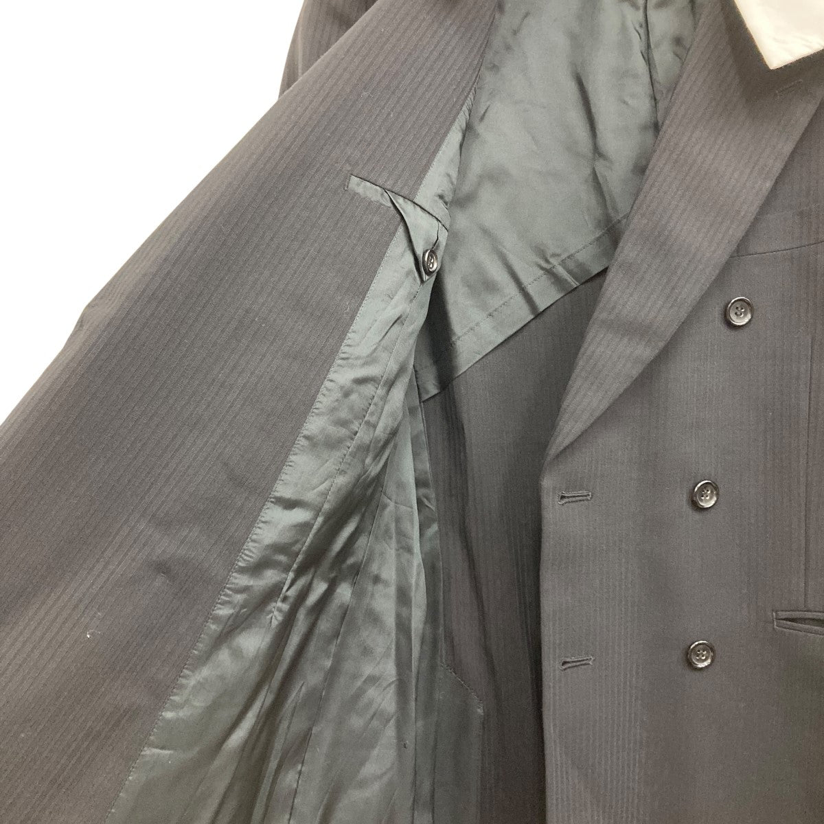 コムデギャルソン オムプリュス ストライプ ウール エプロン 09AW グレー COMME des GARCONS コムデギャルソン HOMME PLUS 09AW