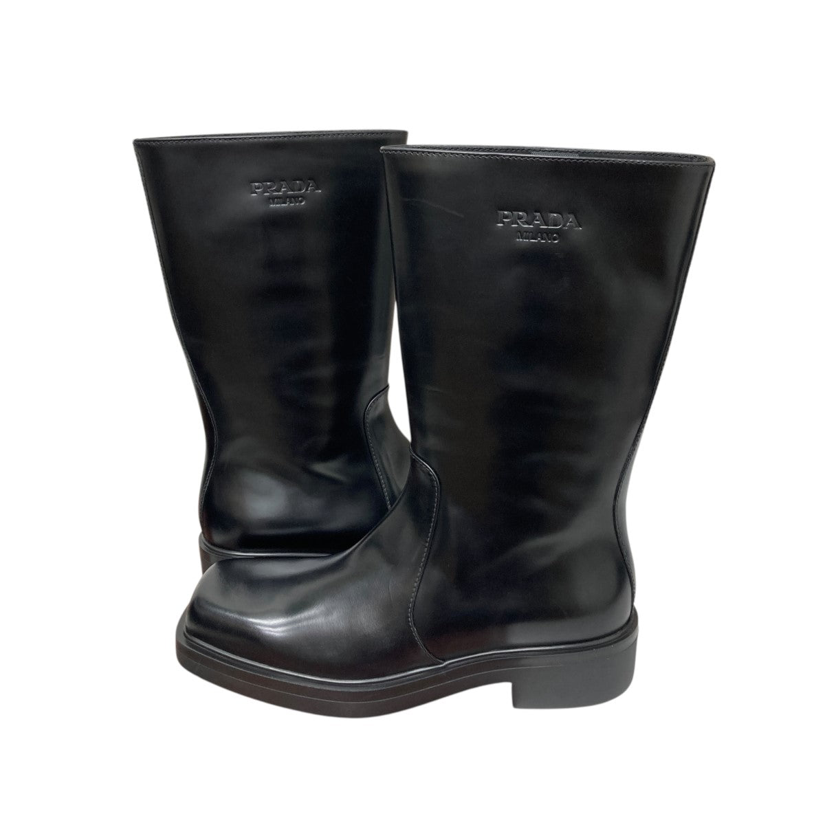 PRADA(プラダ) SPAZZOLATO ROIS レザーブーツ 2UG004 ブラック