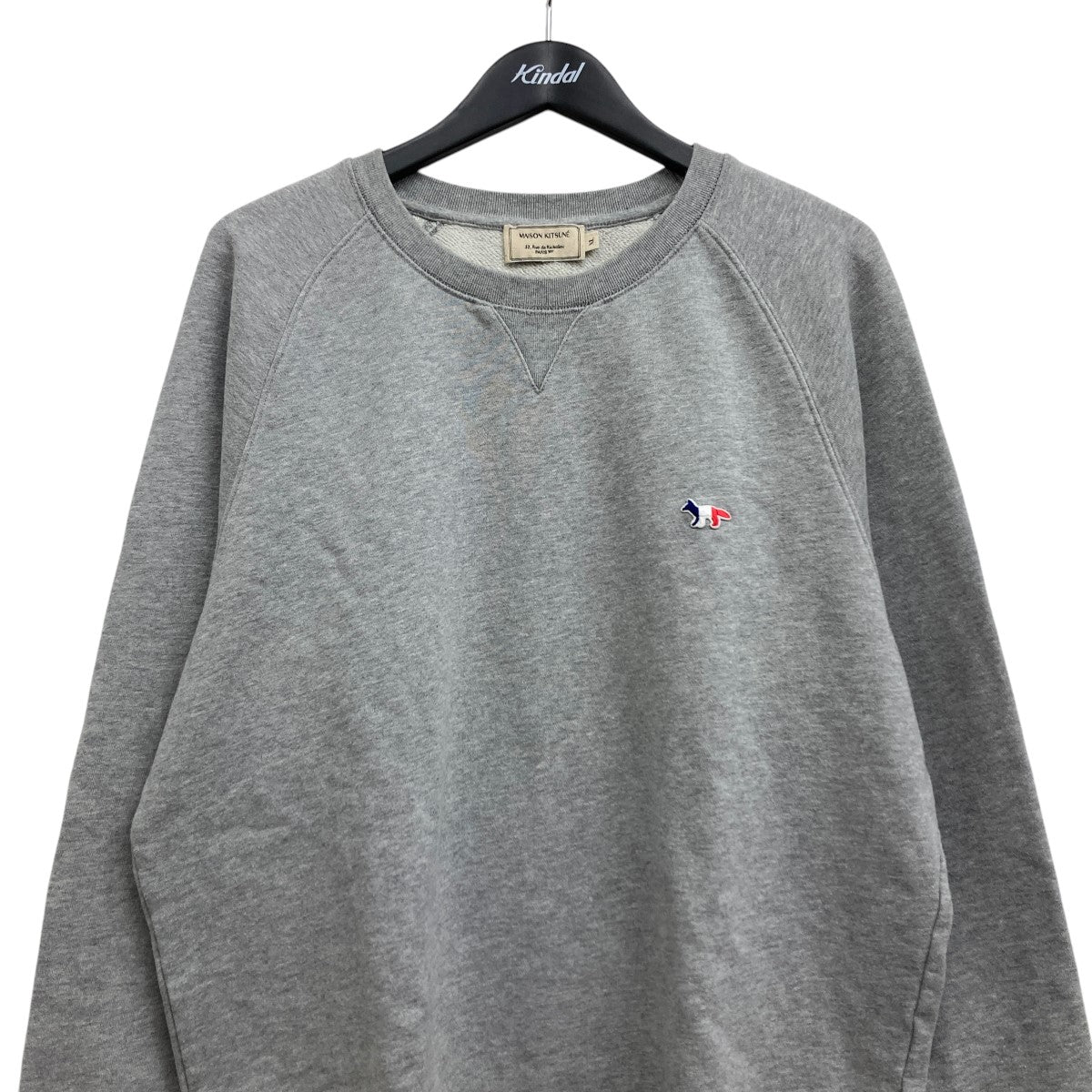 メゾンキツネ スウェット フォックスヘッド パッチ グレー
