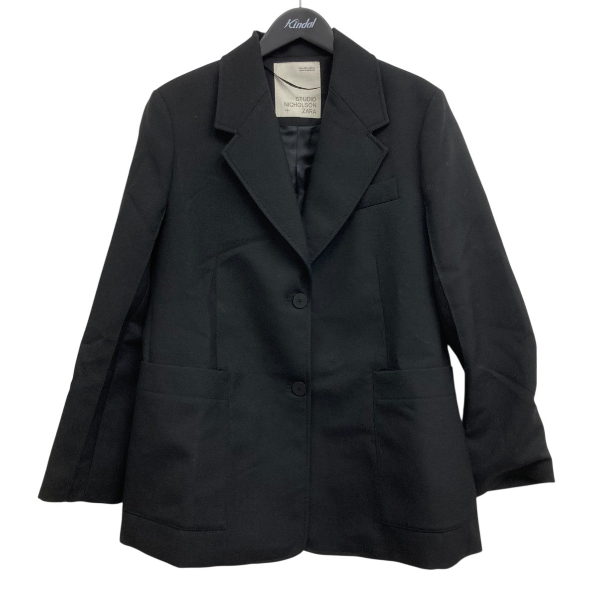 ZARA ザラ ボンディング テーラードジャケット ブラック sizeS