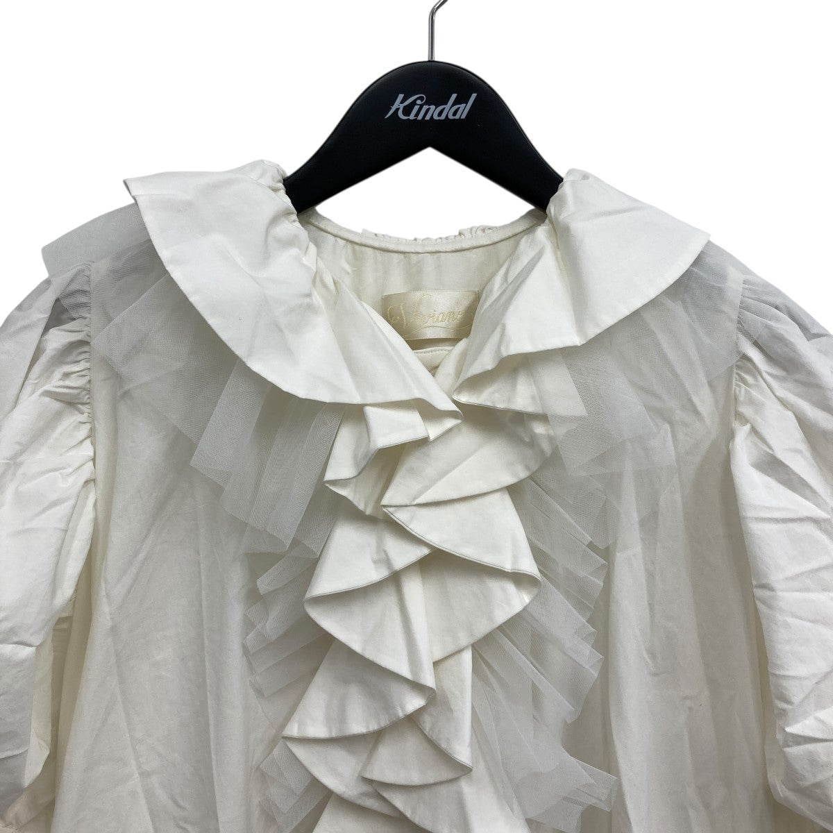 VIVIANO TULLE LAYERED PUFF SLEEVE DRESS チュールレイヤードパフスリーブドレス 古着・中古-3枚目のアイテム画像
