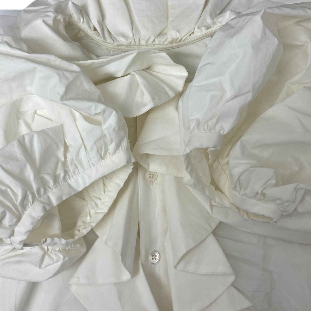 VIVIANO TULLE LAYERED PUFF SLEEVE DRESS チュールレイヤードパフスリーブドレス 古着・中古-5枚目のアイテム画像