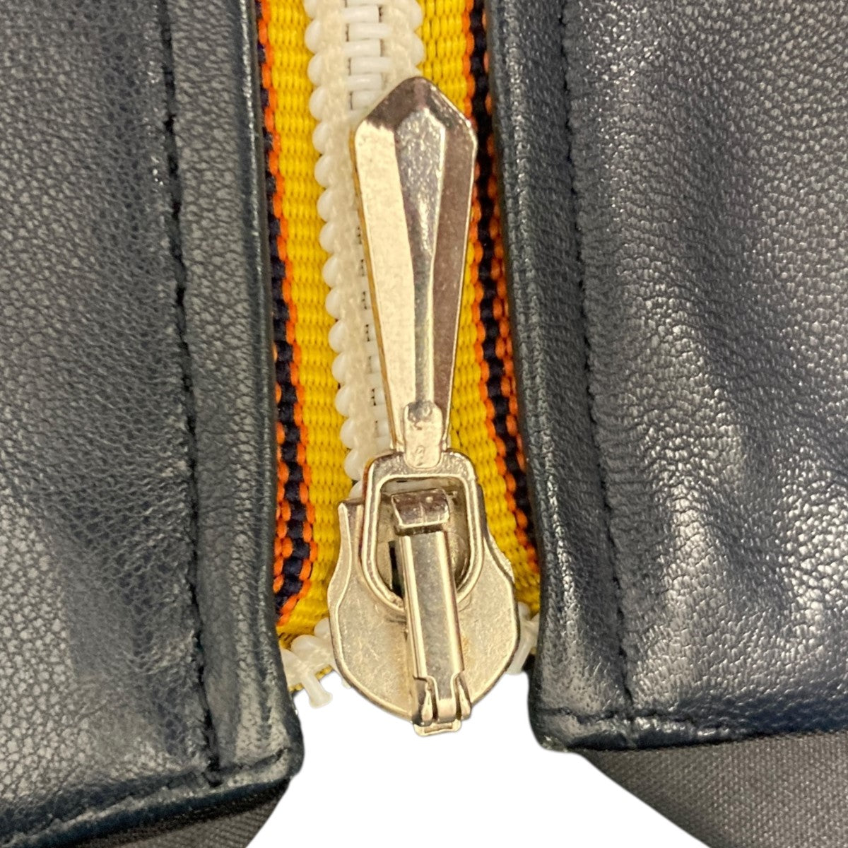 MIU MIU(ミュウミュウ) LEATHER NYLON BLOUSON レザージャケット