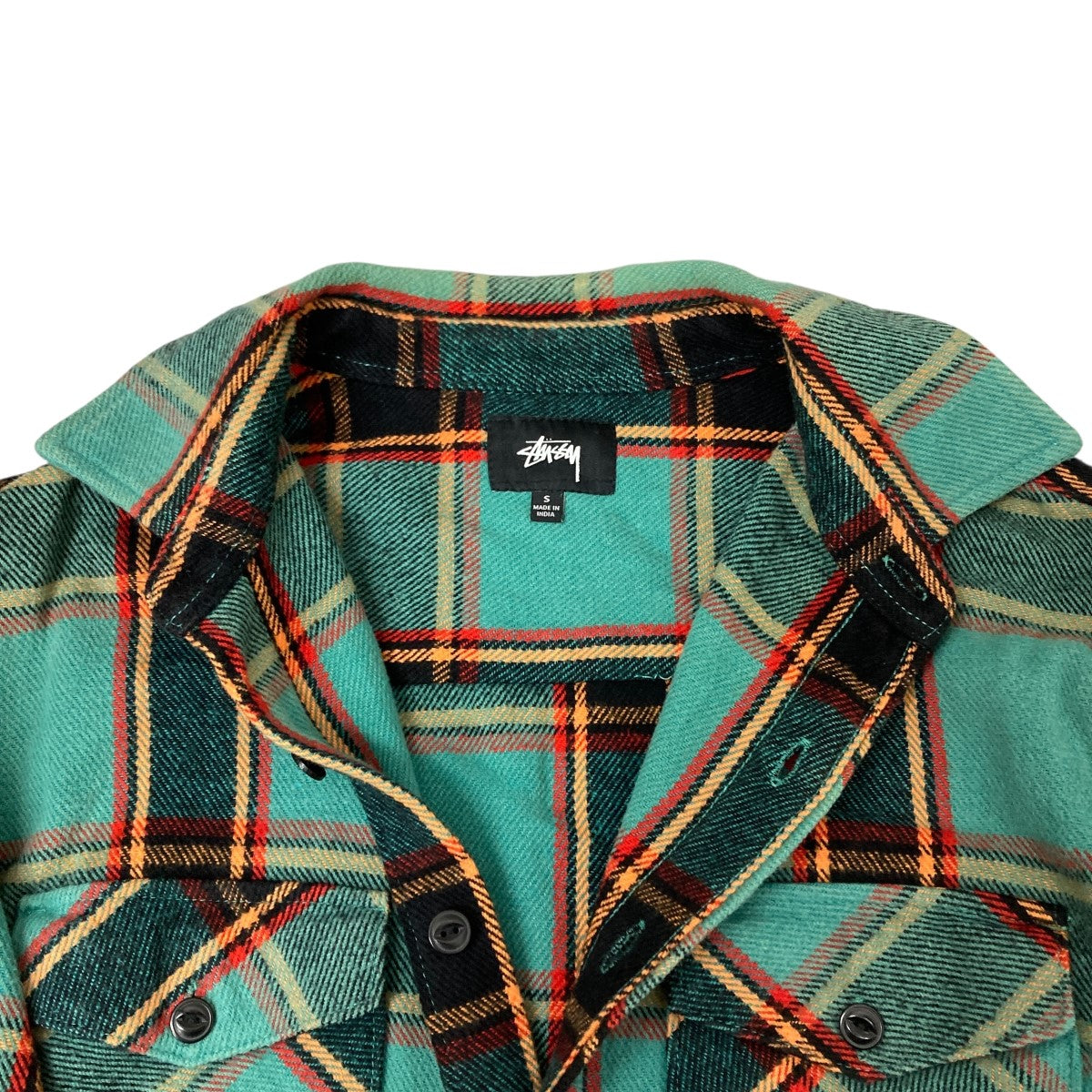 レア！Stussy ステューシー チェックシャツ グリーン系 XLサイズ 長袖 レア！Stussy ステューシー チェックシャツ グリーン系 XLサイズ