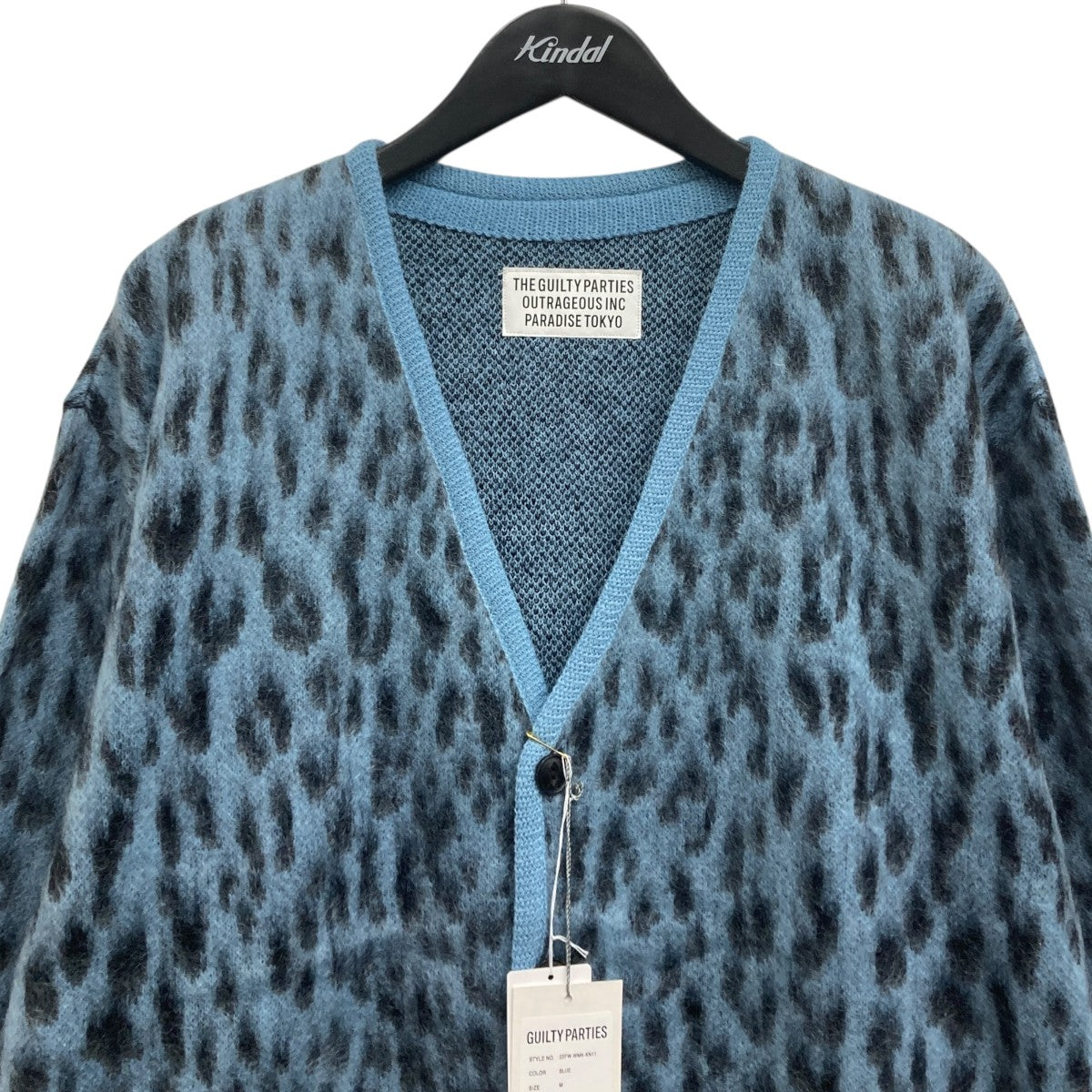 WACKO MARIA(ワコマリア) モヘアカーディガン 22FW-WMK-KN11 ブルー