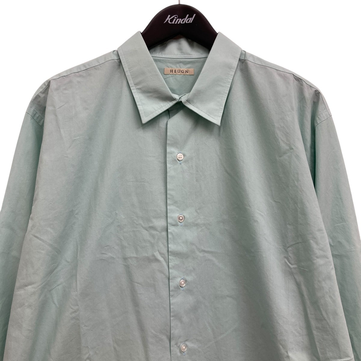 HEUGN wool alan navy サイズ1 Alan” WOOL ONE-PIECE COLLAR SHIRTS - WUNDER