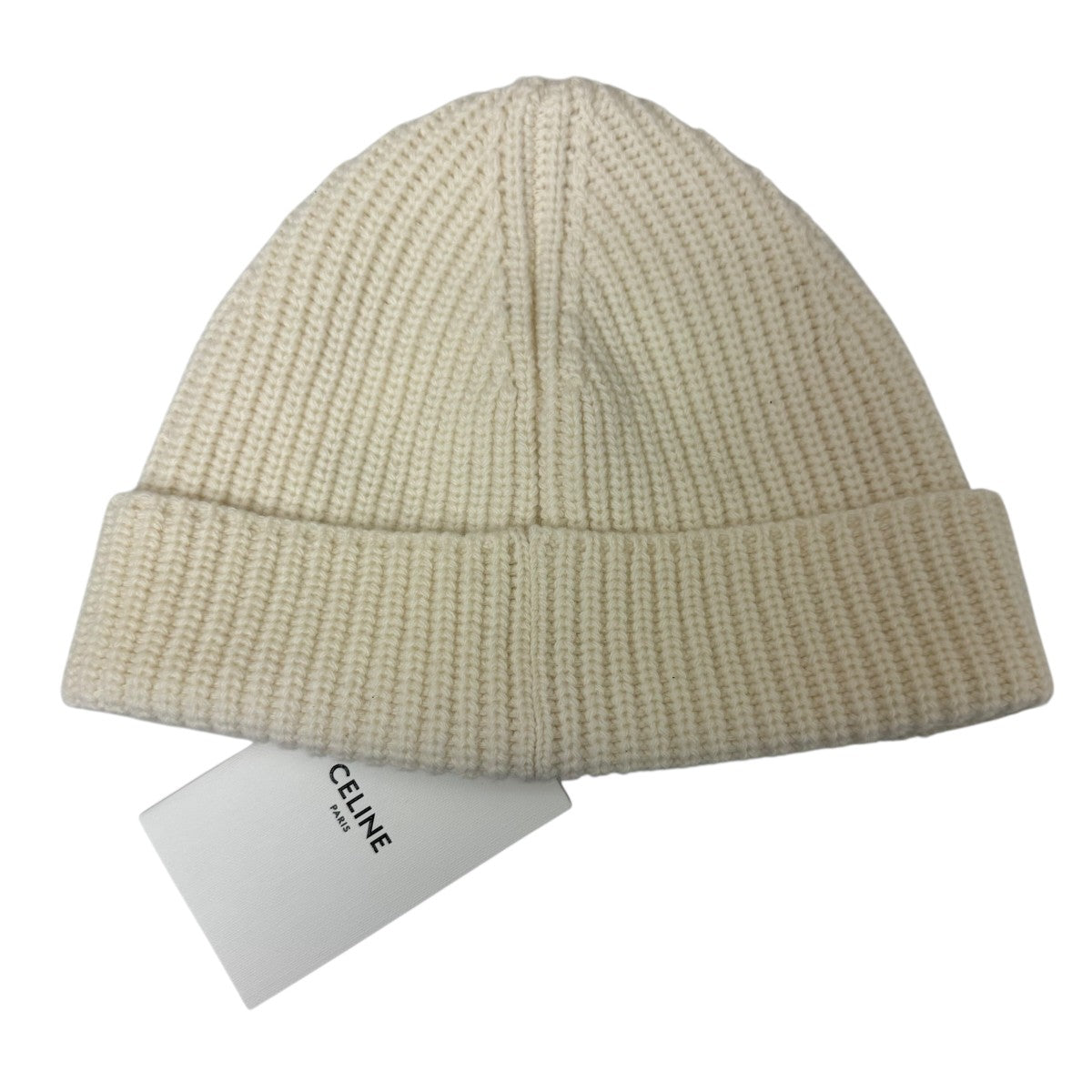 CELINE Embroidered Ribbed Wool Beanie ニット帽 古着・中古-2枚目のアイテム画像