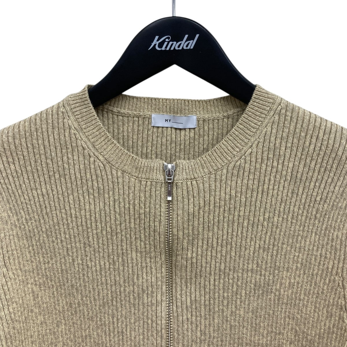 PGA カーディガン　ゴルフ　麻35% ビンテージ　Mサイズ MY(マイ) FITTED DRIVERS KNIT ニットカーディガン イエロー