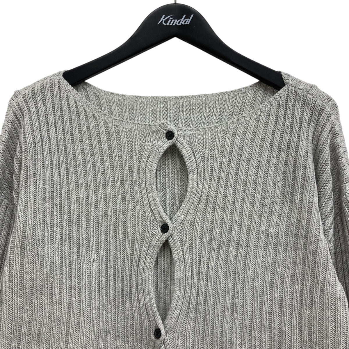 マイネ MYNE 2WAY SHORT KNIT ニットカーディガン グレー サイズ：Free MYNE(マイネ) 2WAY SHORT KNIT ニットカーディガン グレー