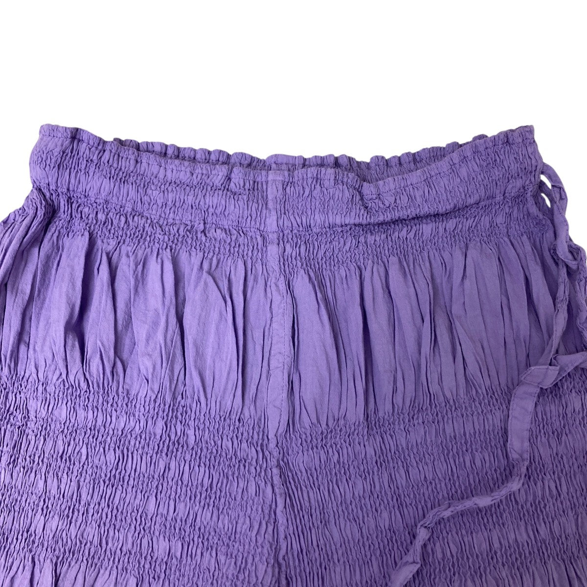 me Issey Miyake パープル プリーツパンツ MI112KF628 me ISSEY MIYAKE(ミーイッセイミヤケ) SHRINK STRIPE PANTS