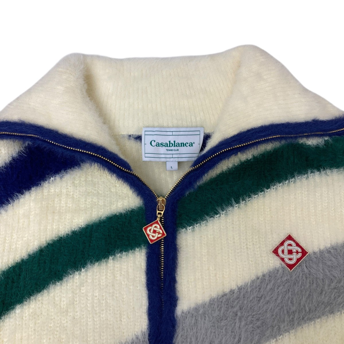 CASABLANCA(カサブランカ) 23AWニットジャケット ホワイト