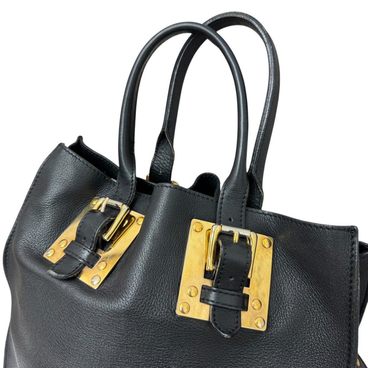 SOPHIE HULME(ソフィーヒュルム) レザーバッグ ブラック｜【公式