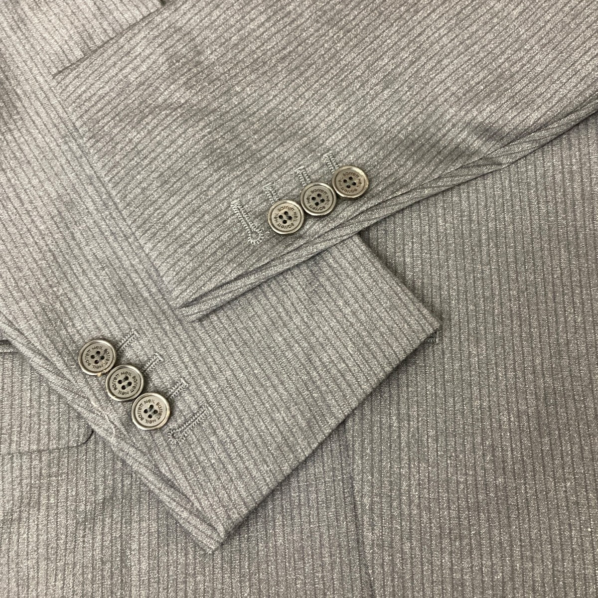 Neil Barrett ニールバレット テーラードジャケット グレー 44 Neil Barrett (ニールバレット) Leather Front Sweatshirt Biker
