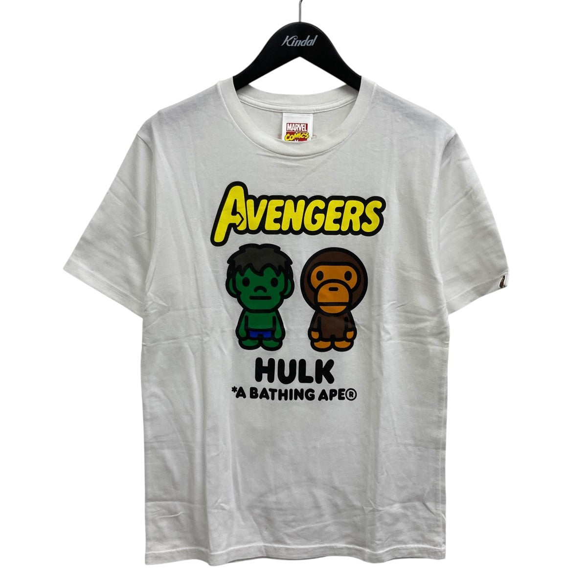 A BATHING APE×MARVEL プリントTシャツ 古着・中古-1枚目のアイテム画像