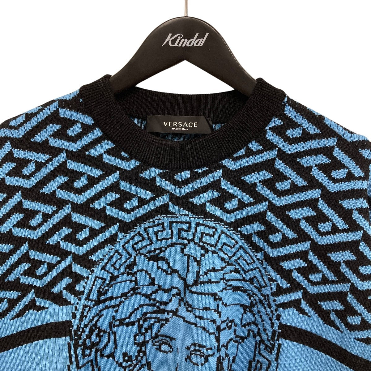 VERSACE(ヴェルサーチ) クルーネックニット 1003621 ブルー
