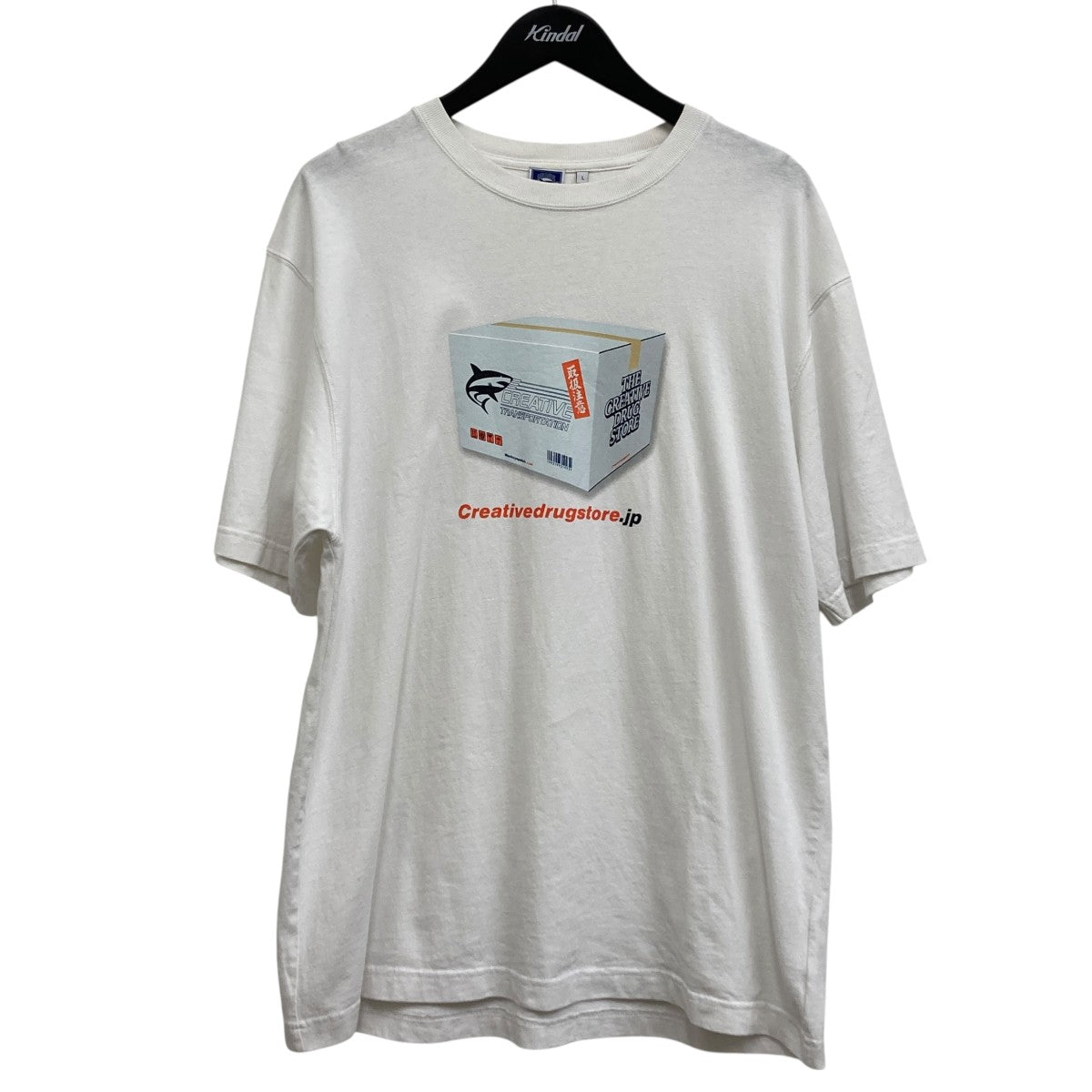 【完売品】CREATIVE DRUG STORE Tシャツ Lサイズ BlackEyePatch×Creative Drug Store プリントTシャツ ホワイト
