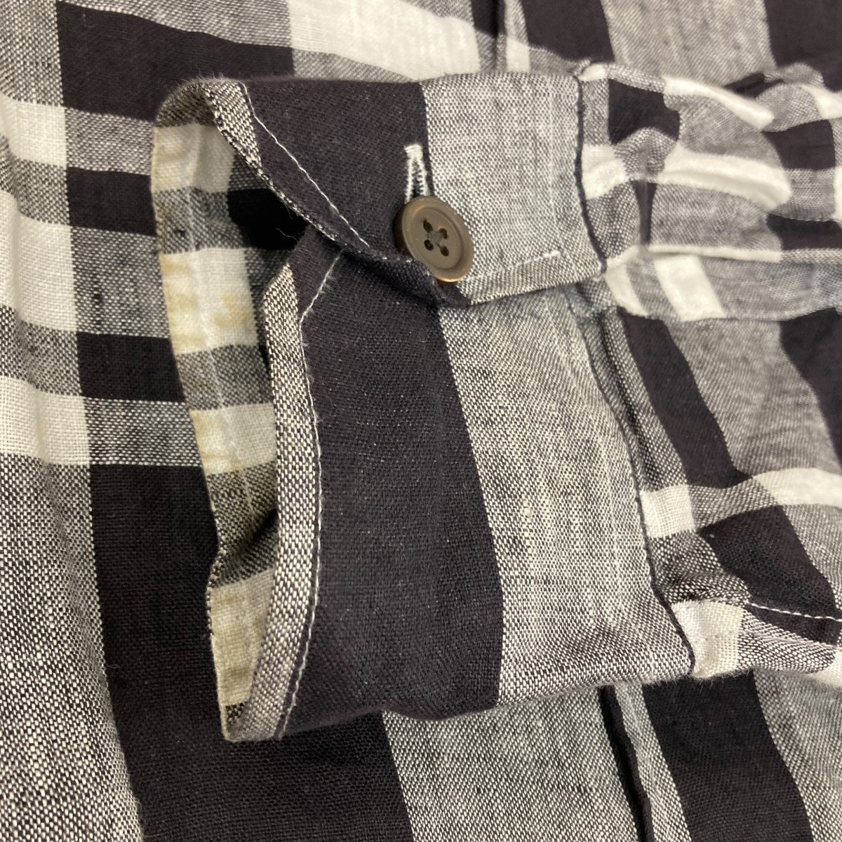 OUR LEGACY×stussy BORROWED SHIRT チェックシャツ WS3232BBC ホワイト