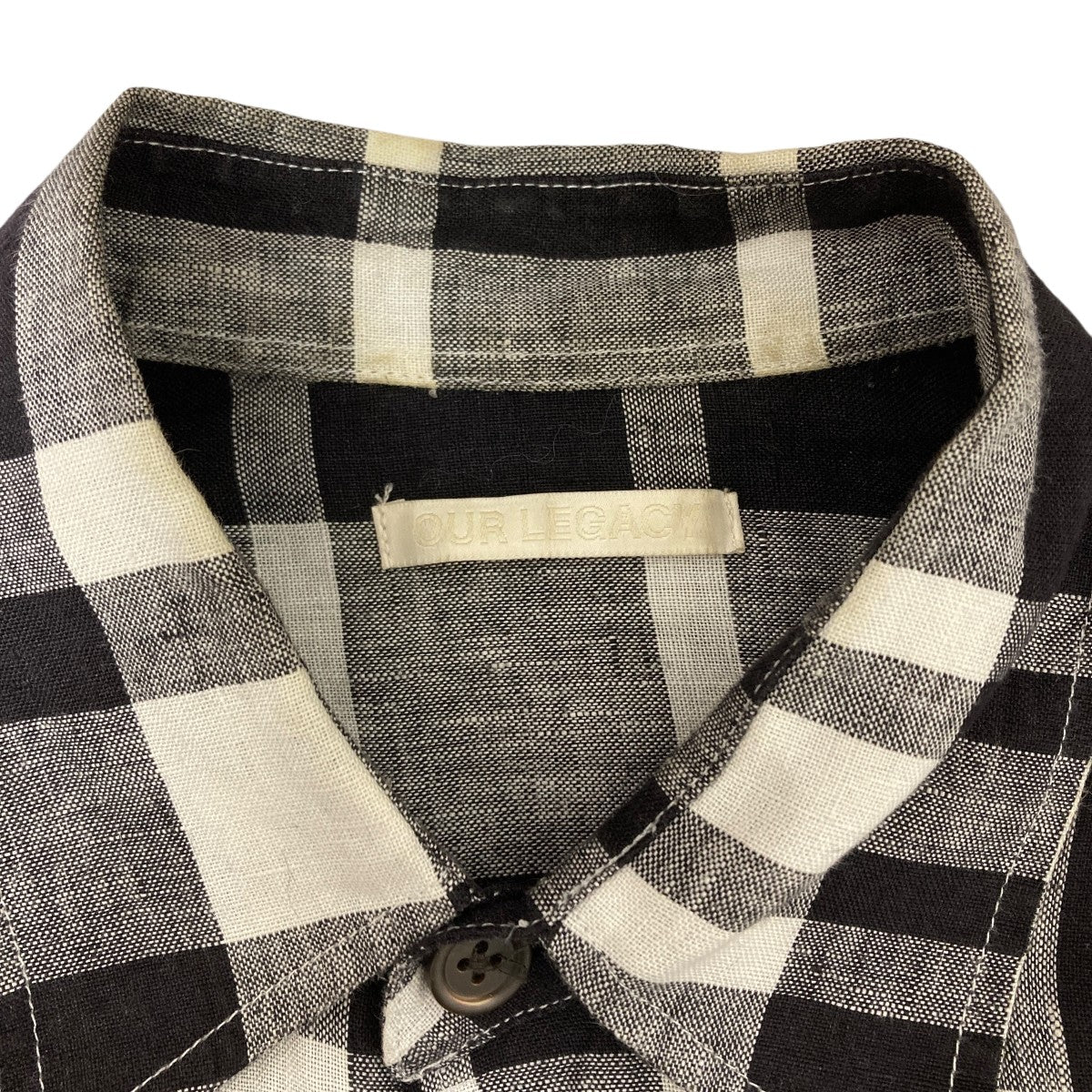 OUR LEGACY×stussy BORROWED SHIRT チェックシャツ WS3232BBC ホワイト
