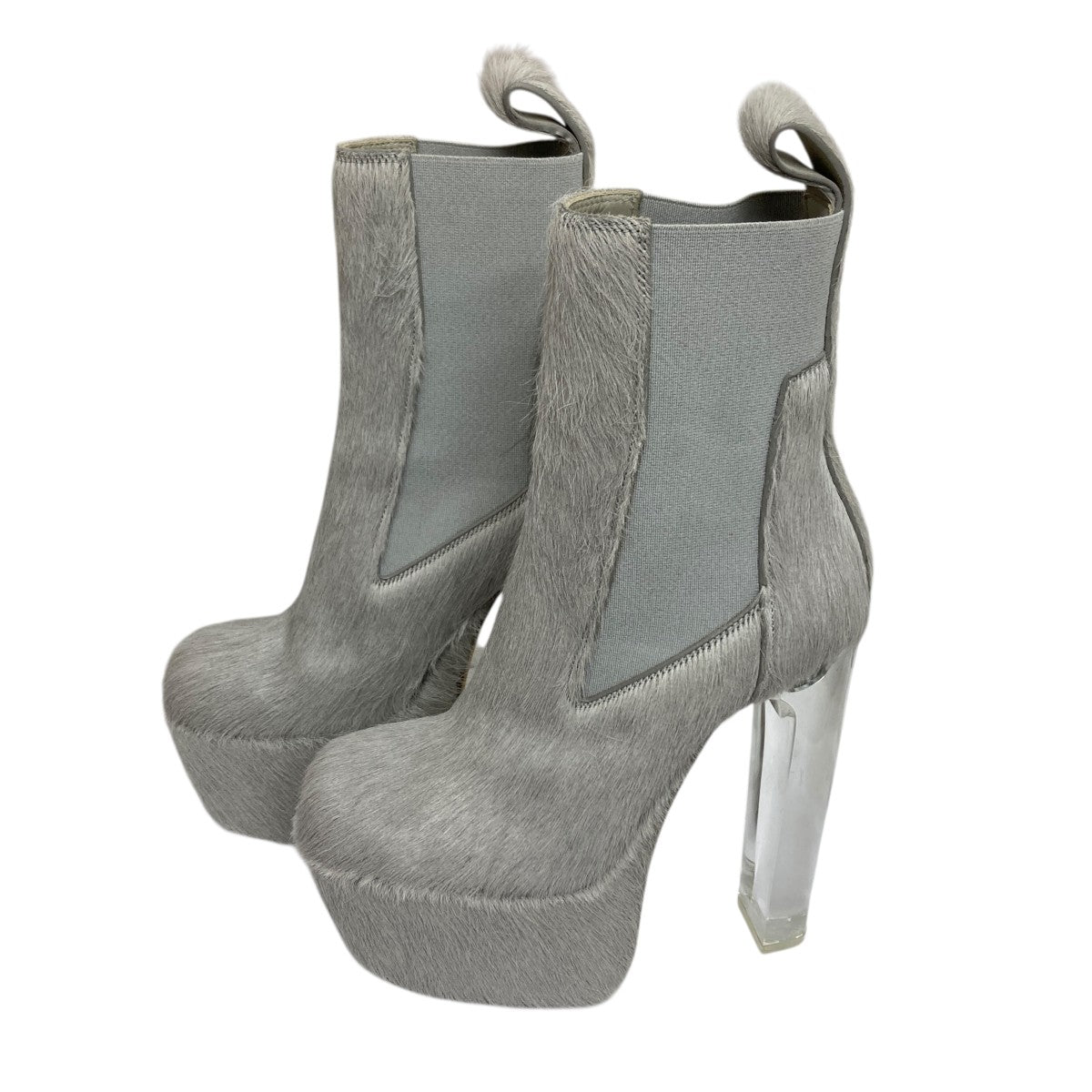 RICK OWENS(リックオウエンス) アンクルブーツ . ライトグレー サイズ