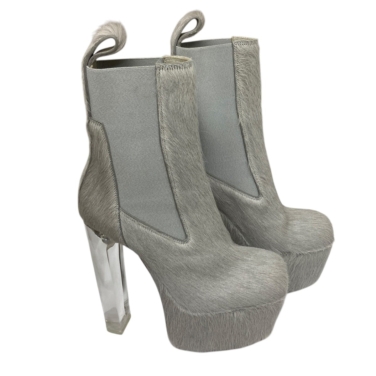 RICK OWENS(リックオウエンス) アンクルブーツ . ライトグレー サイズ
