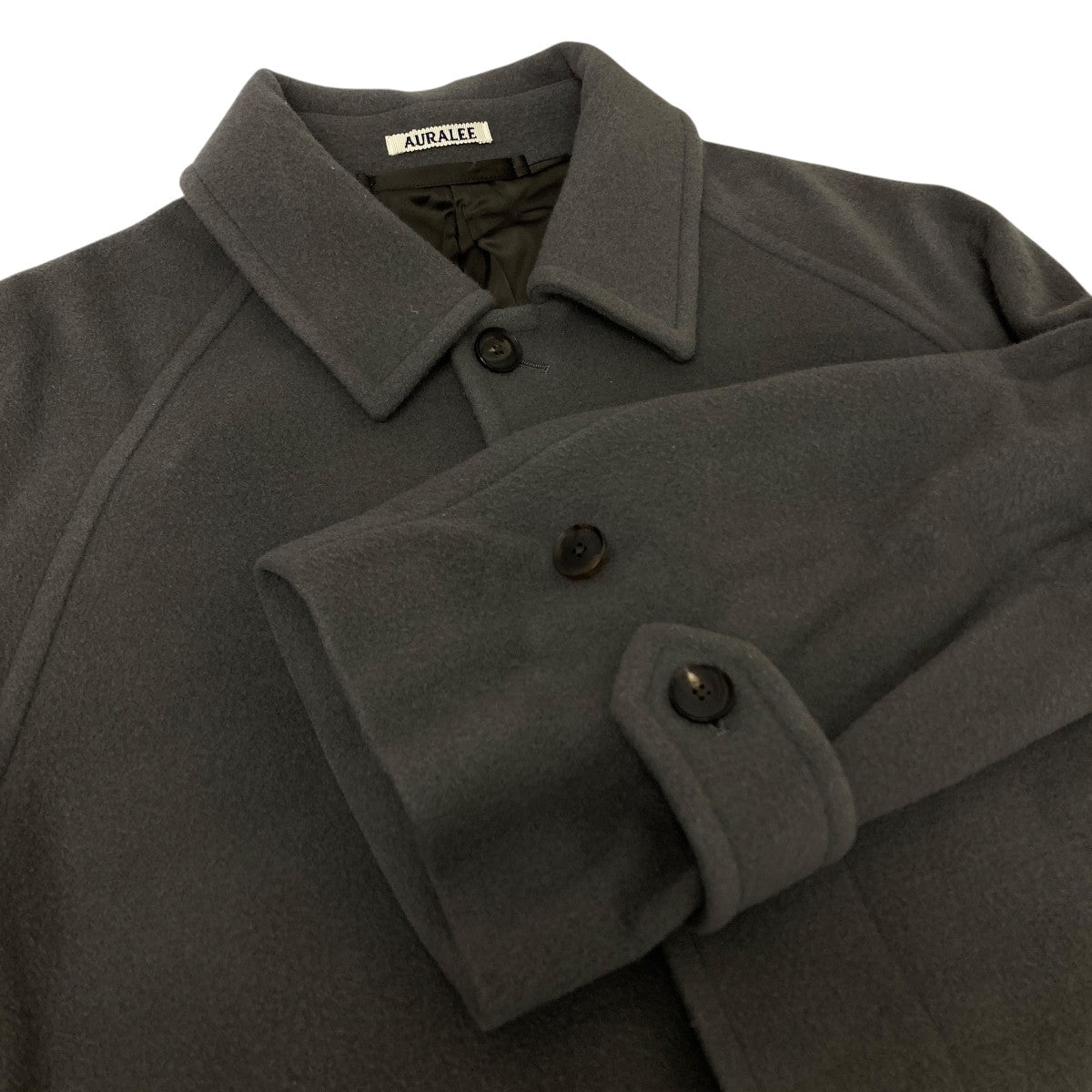 オーラリー 22AW CASHMERE WOOL MOSSER COAT 4 Auralee Cashmere Wool Mosser Big Coat - Charcoal | Garmentory