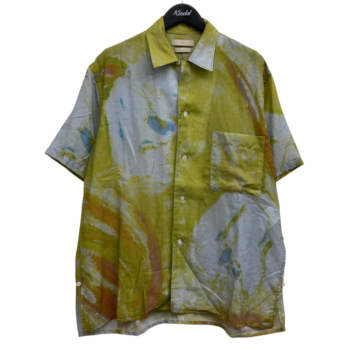 YOKE(ヨーク) FLOWER PRINTED OPEN COLLAR SHIRT オープンカラー