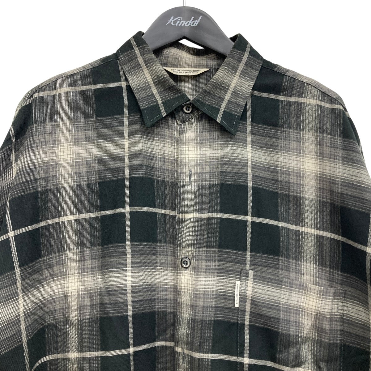 クーティ COOTIEPRODUCTIONS オンブレチェックシャツ COOTIE / Ombre Check Open Collar Shirt