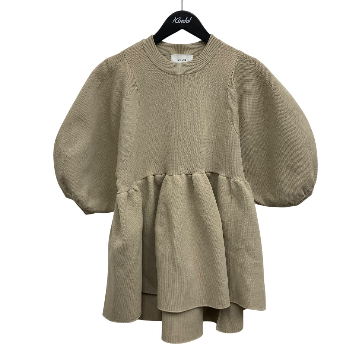BALLOON SLEEVE GATHER KNIT TOPS ニットワンピース