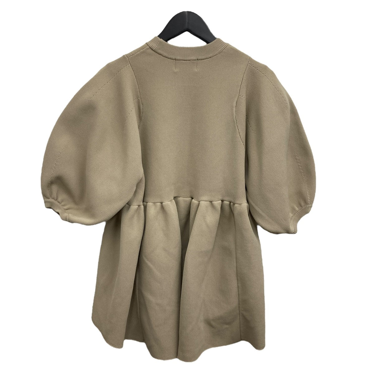 BALLOON SLEEVE GATHER KNIT TOPS ニットワンピース