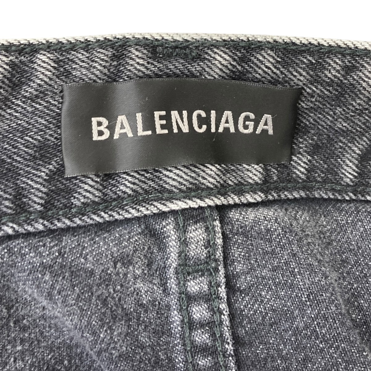 【美品】バレンシアガ ワイドデニム ミドル丈 BALENCIAGA バレンシアガ×adidas サイドラインワイドデニム