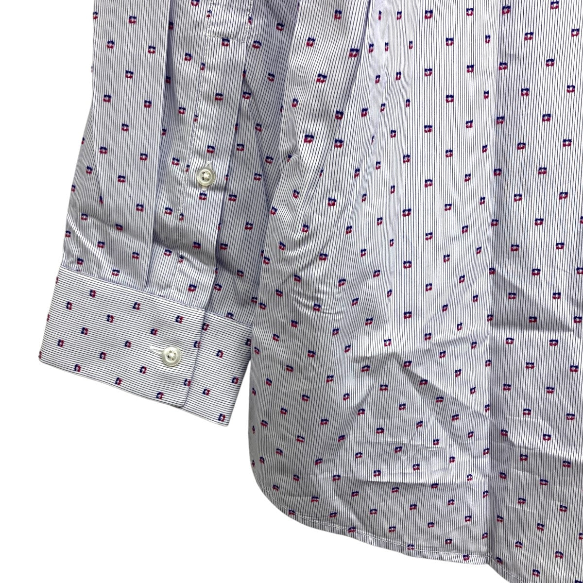 美品✨ジルサンダー 17ss 総柄シャツ シルク混 長袖 37/14.5 JIL SANDER(ジルサンダー) 総柄長袖シャツJSMI7402296