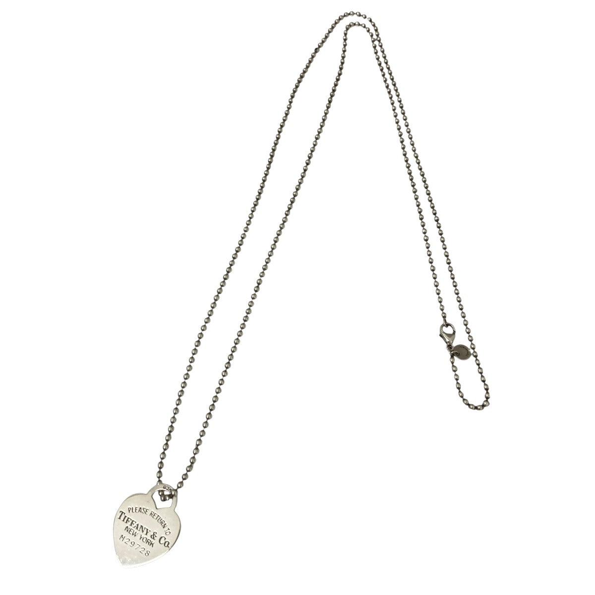 Tiffany　リターントゥ　ハートタグ　ロングボールチェーン　ネックレス Tiffany リターントゥ ハートタグ ロングボールチェーン