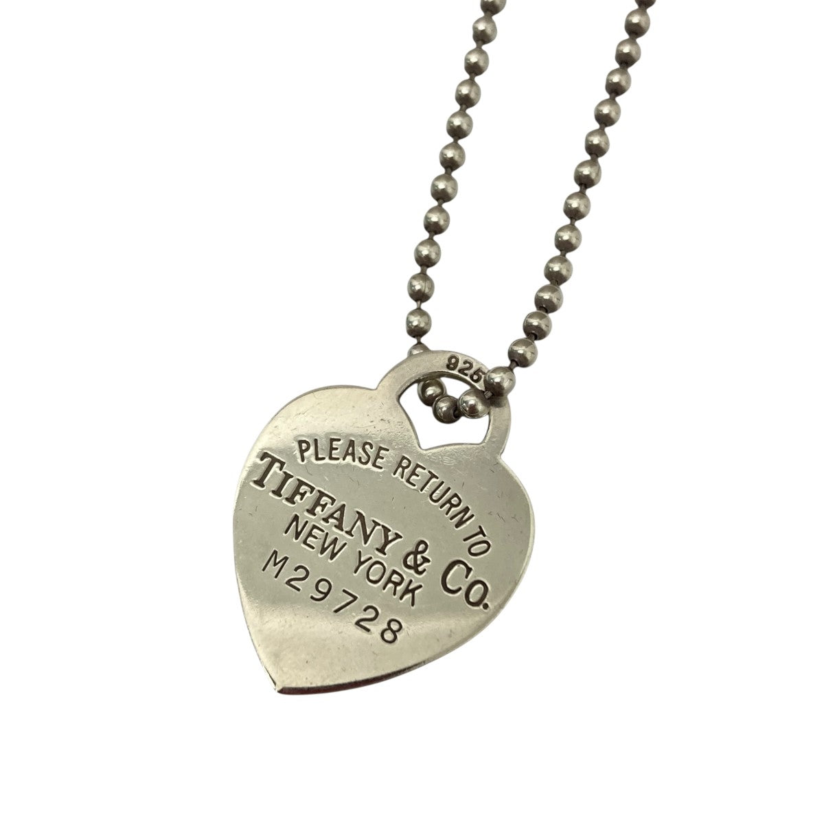 TIFFANY＆CO.ティファニーリターントゥハートタグ ボールチェーン 925 TIFFANY&Co.】ティファニー リターントゥ ハートタグ ネックレス