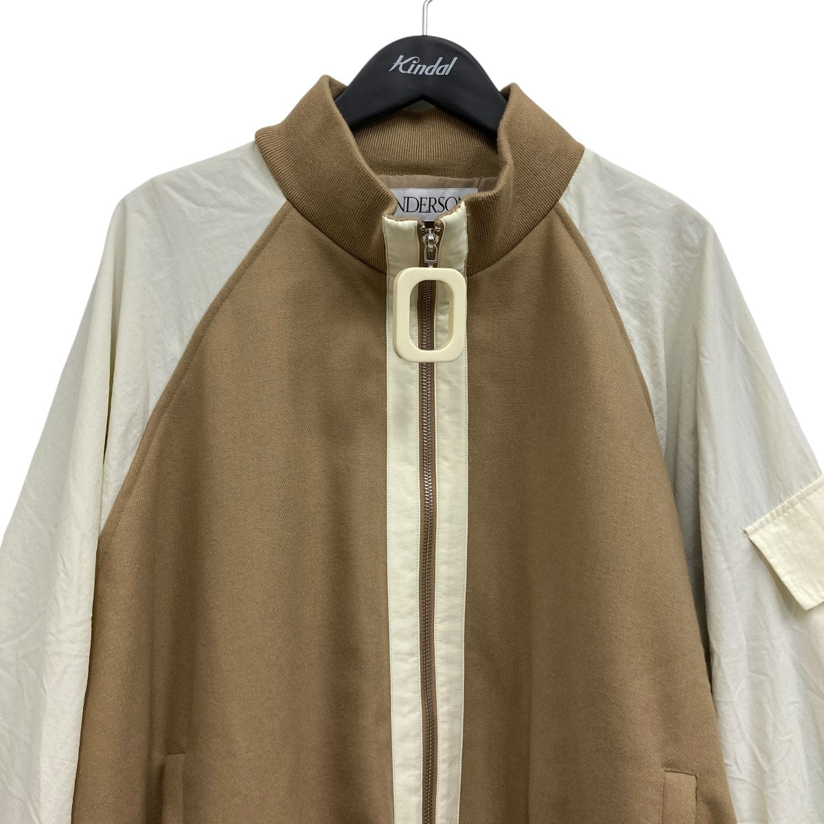 JW ANDERSON ジップアップウールフーディ ベージュ JW Anderson プリント ジップパーカー | ニュートラル | FARFETCH JP