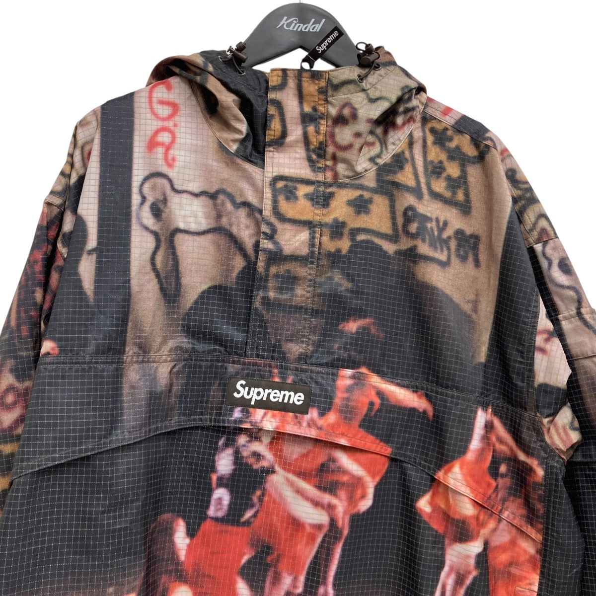 Supreme(シュプリーム) 総柄アノラックパーカー ブラック サイズ