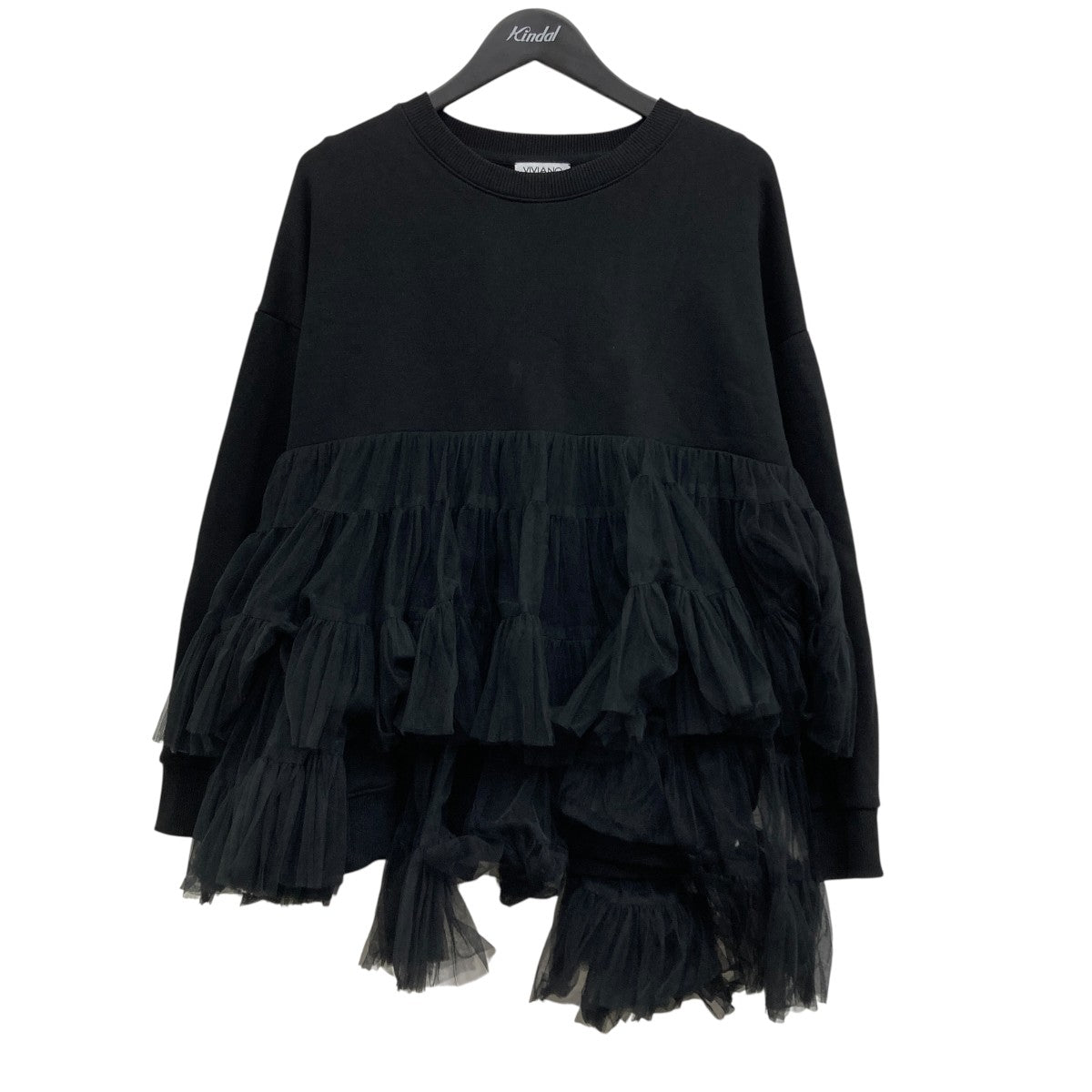 VIVIANO TIE5HOODIE ヴィヴィアーノ チュールパーカー VIVIANO パーカー 「VIVIANO/ヴィヴィアーノ」Gathered Tulle