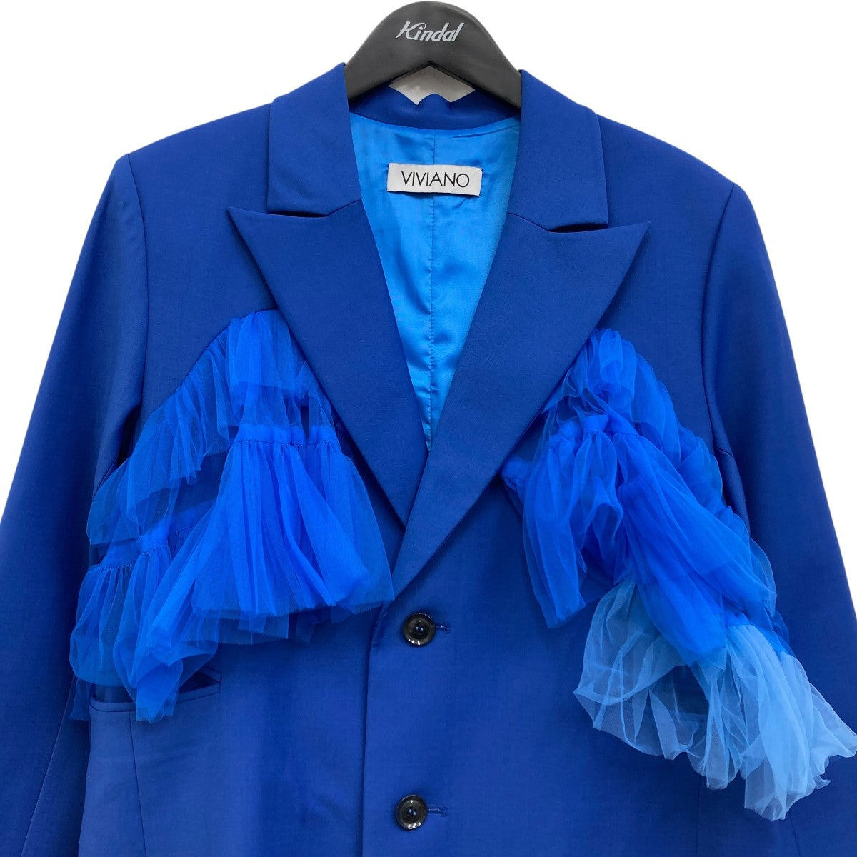 VIVIANO(ヴィヴィアーノ) チュールドッキングテーラードジャケット VIVIANO(ヴィヴィアーノ) チュールドッキングテーラードジャケット