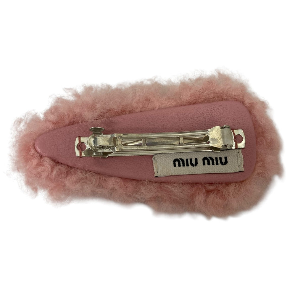 MIU MIU(ミュウミュウ) シアリングヘアクリップ ピンク サイズ  