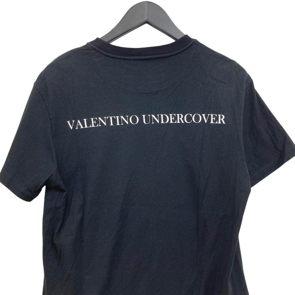 Valentino ブラック Tシャツ Valentino Garavani Valentino Print Cotton Crewneck T-Shirt