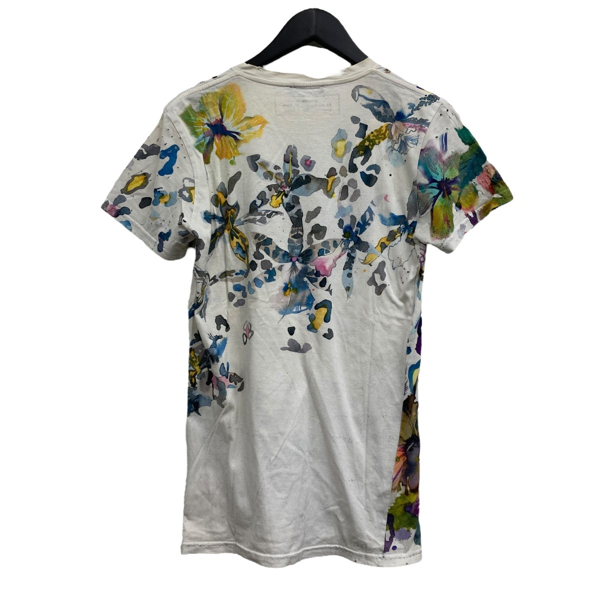 BALMAIN(バルマン) ラメプリントクルーネックTシャツ レディース JPN：38  中古 古着 1222 バルマン BALMAIN ラメプリントクルーネックTシャツ レディース