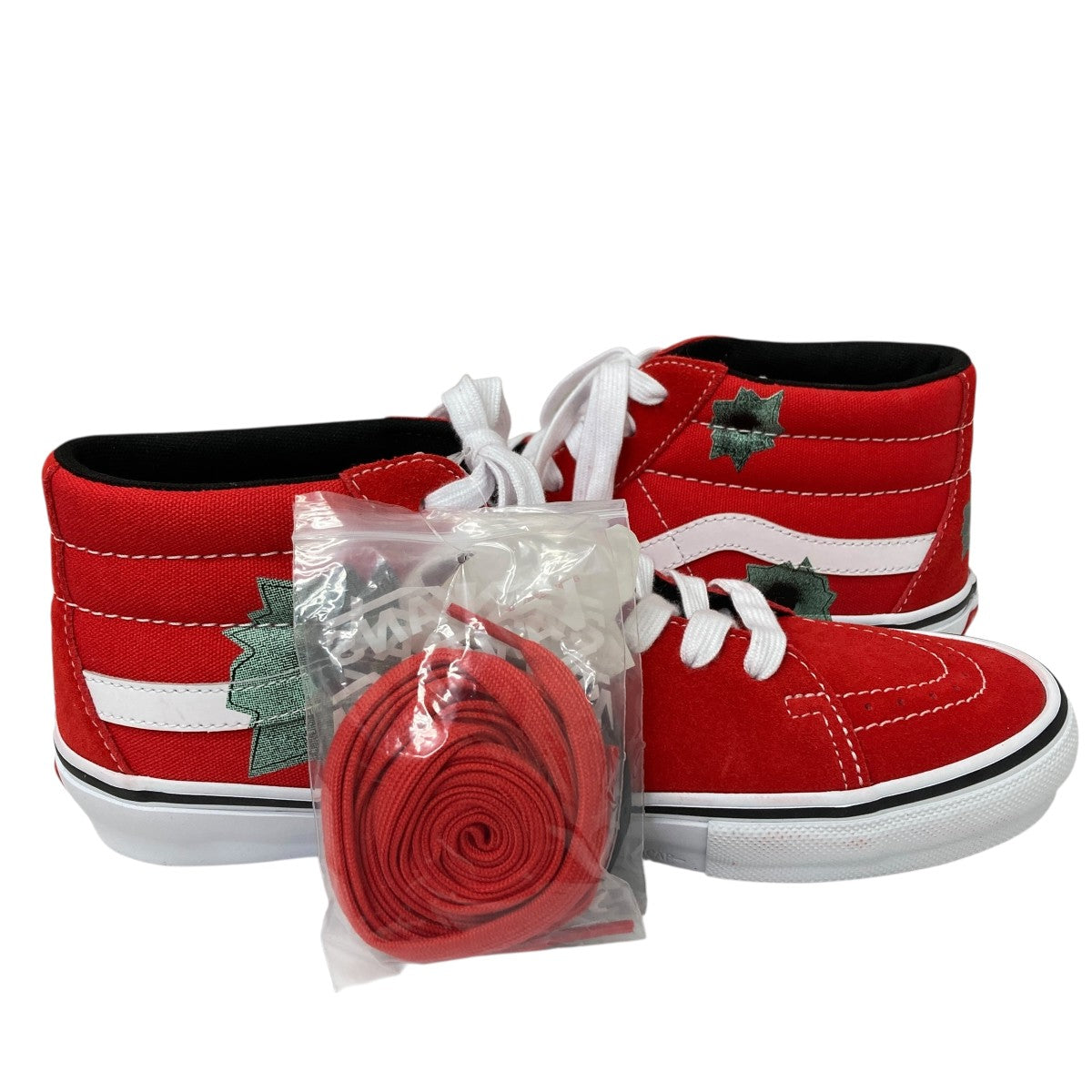 Supreme×VANS×Nate Lowman ミッドカットスニーカー レッド