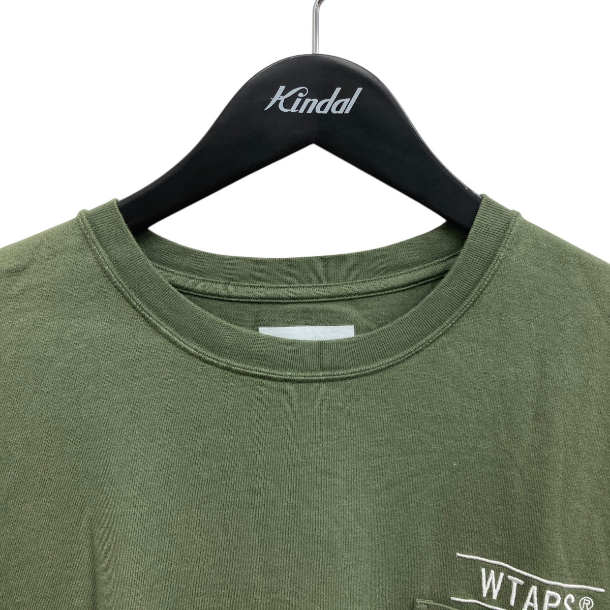 WTAPS Tシャツ・カットソー カーキ 3304125Y0002 WTAPS(ダブルタップス) ロゴ刺繍ポケットTシャツ 231ATDT-CSM41