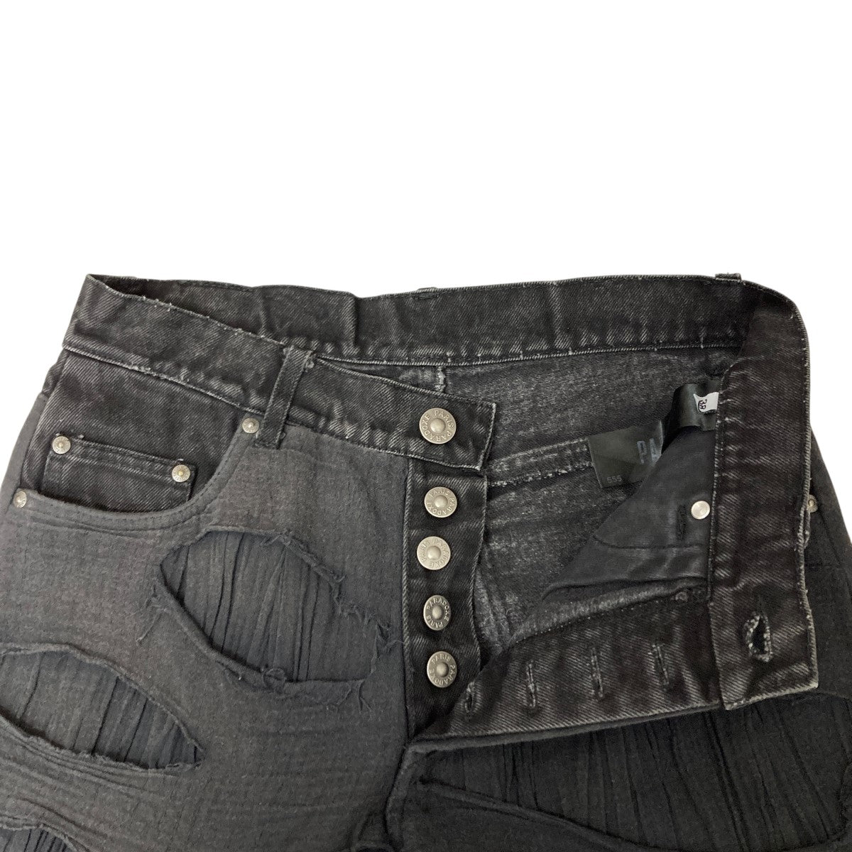 PARADOXE バギージーンズ ブラック PARADOXE(パラドックス) REAPER BAGGY DENIMデニムパンツ