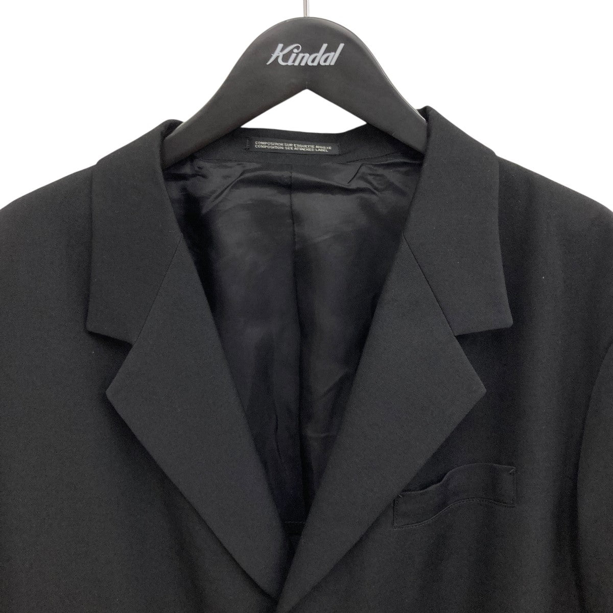 Yohji Yamamoto テーラードジャケット ブラック　薄手 YohjiYamamoto POUR HOMME ]2023AW /5-BELTSジャケット☆送料込