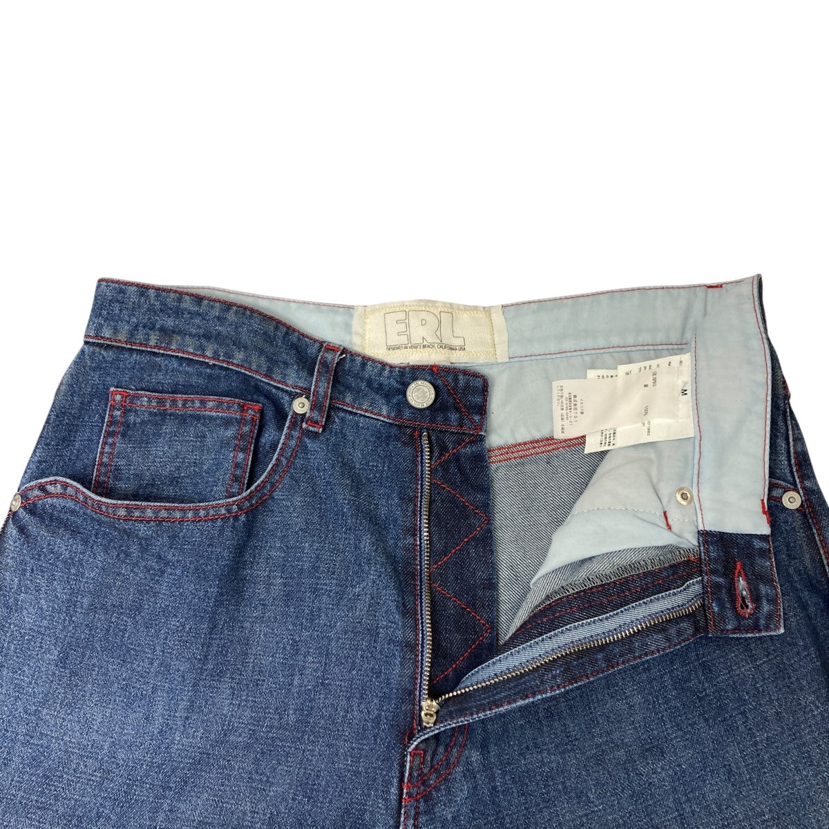 ERL(イーアールエル) BAGGY INDIANA DISTRESSED JEANS バギー