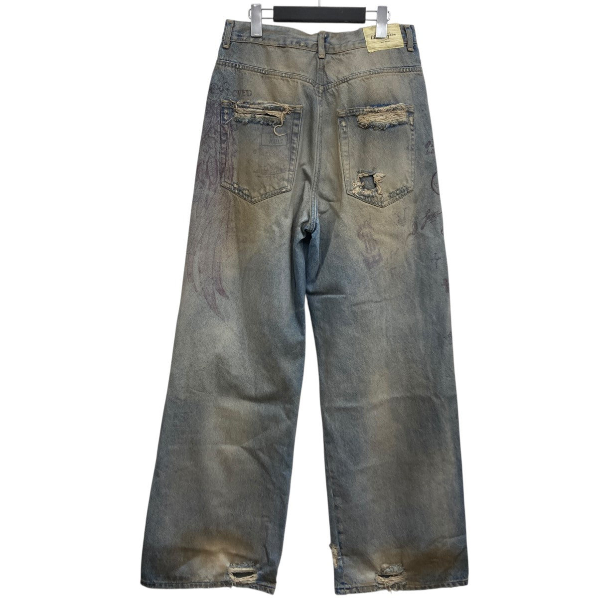 lildenimjean(リルデニムジーン) ワイドプリントデニム 004LDJ24130-K2