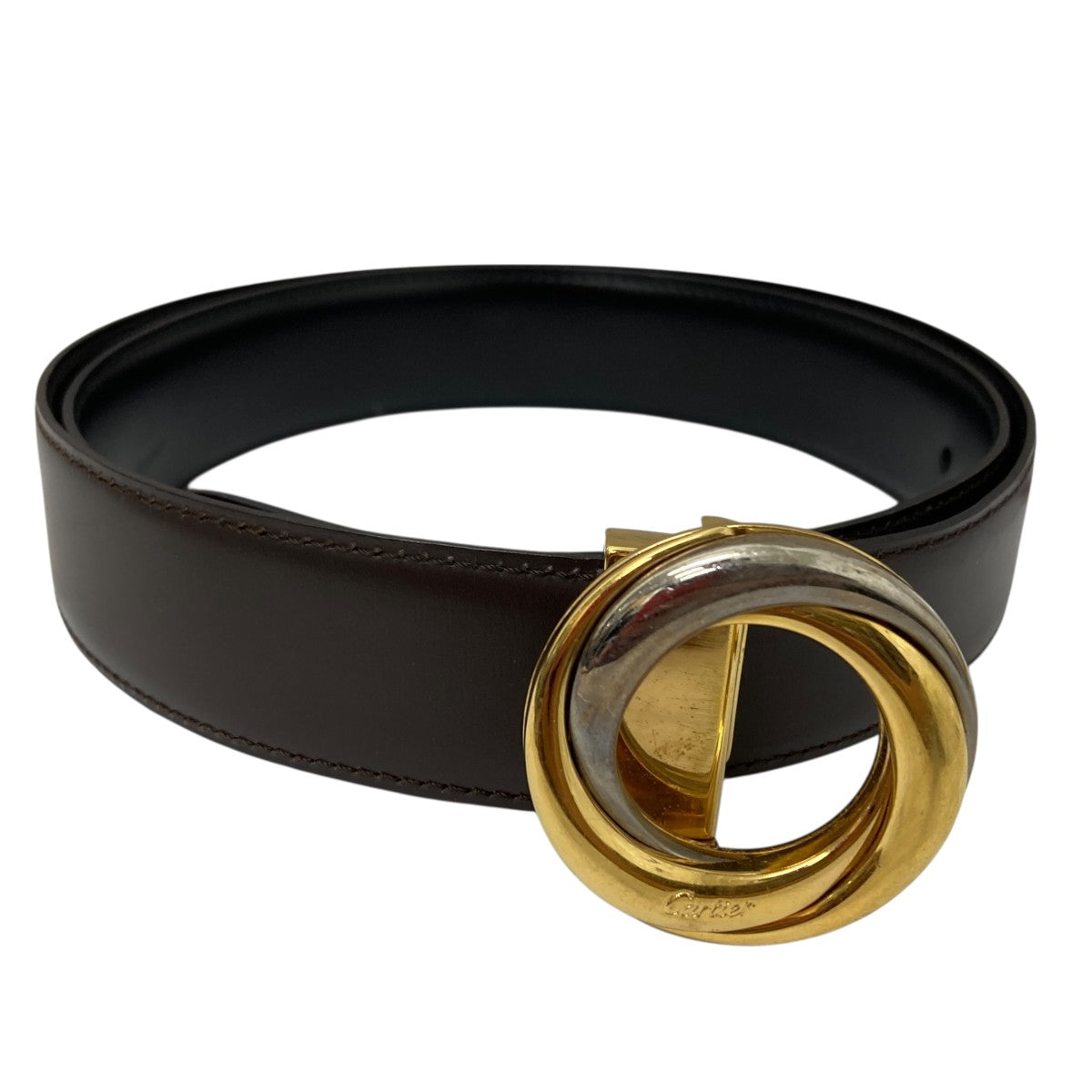 Cartier(カルティエ) トリニティバックルレザーベルト ブラック