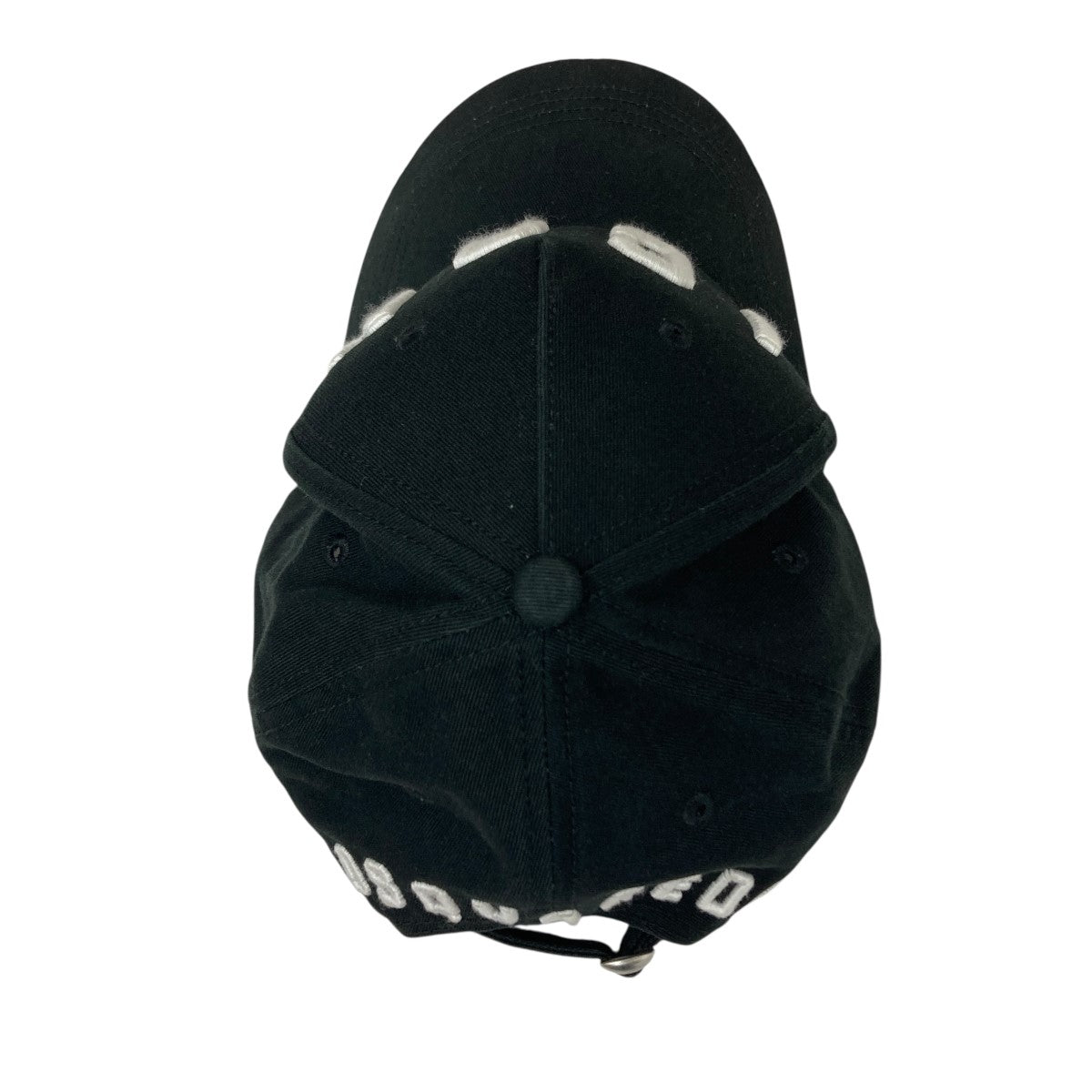 DSQUARED2 Cap ダメージ加工 ロゴ刺繍 キャップ 帽子ブラック DSQUARED2(ディースクエアード) ダメージ加工キャップ ブラック