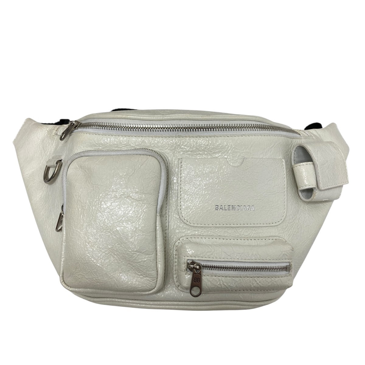 BALENCIAGA ホワイト ベルト 保存袋付き BALENCIAGA(バレンシアガ) スーパービジーベルトバッグ 703143