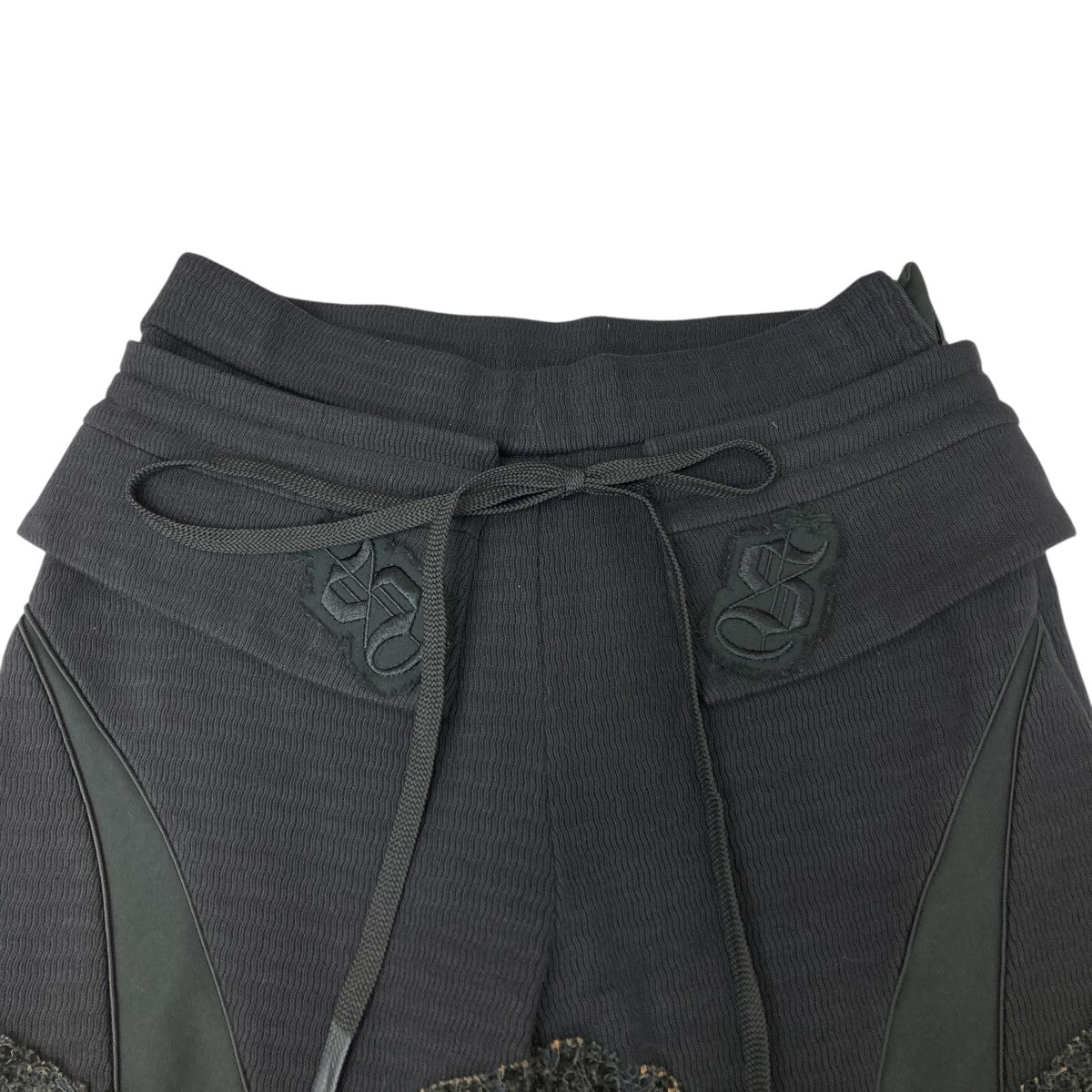 SEIVSON(セイブソン) 2-Way Layered V-Cut Lace Pants レース